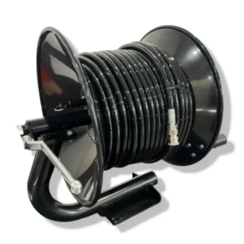 High Pressure Jetters QLD: 60m 1/4” Jetting Hose on Reel for professional pipe and sewer cleaning.2 (Character Count: $110$)