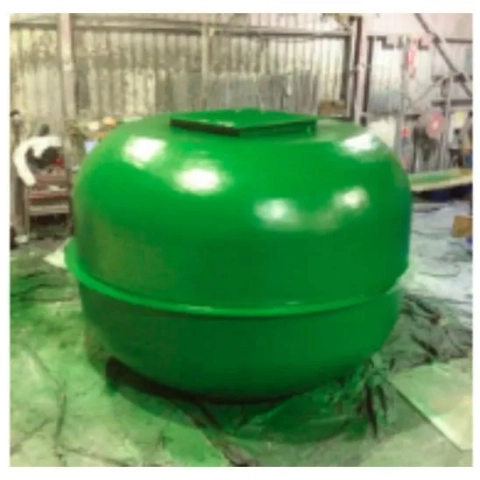 Bluewater Tanks AFPT fibreglass underground tank for mining chemical waste and oil water separation.