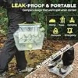 ALOCS business logo and outdoor lifestyle overview highlighting portable liquid carriers