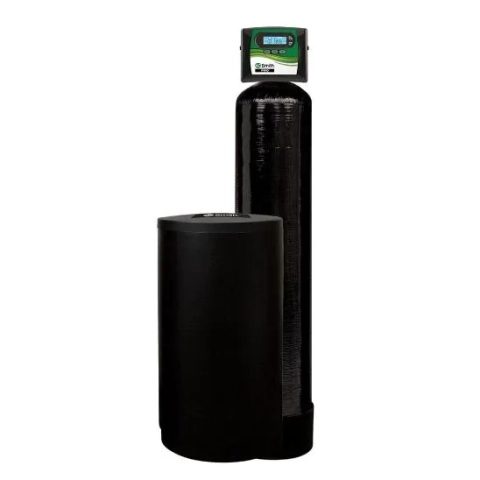 AO Smith Pro water softener system with resin tank and brine tank