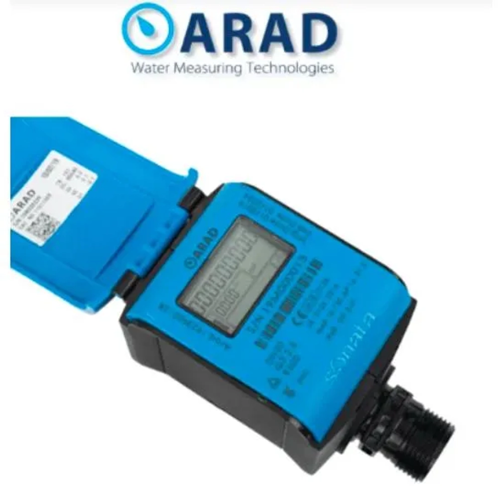 Submersible ARAD Sonata bulk meter, lead-free, unique "free passage" design, bi-directional flow, MID certified. (Character Count: 119)