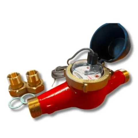 ARAD multi-jet hot water meter (15mm to 50mm), reliable for applications up to 90  ∘  C with Reed Switch. (Character Count: 112)