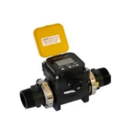 Acequip AGM Flow Meter: Polypropylene body, $\pm 1\%$ accuracy, and long 3-year standby battery life feature. (Character Count: 118)