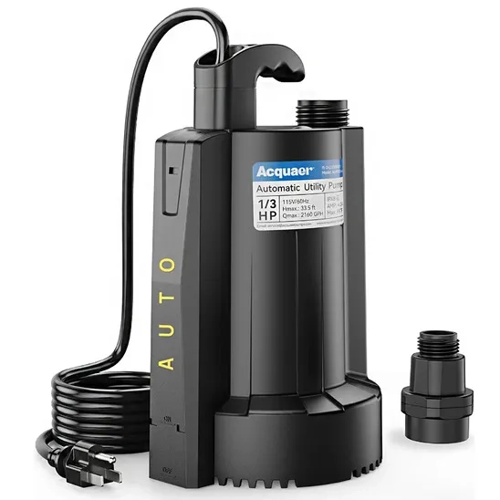 Acquaer 1/3 HP Submersible Sump Water Pump