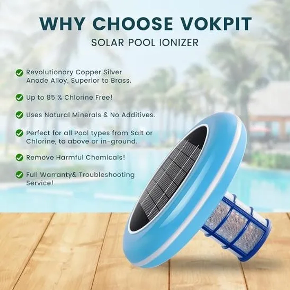 VOKPIT 45000 Gallons Solar Pool Ionizer