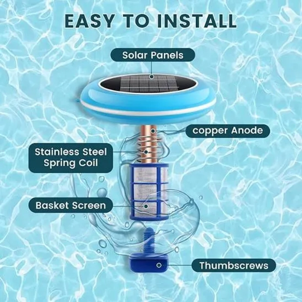 VOKPIT 45000 Gallons Solar Pool Ionizer