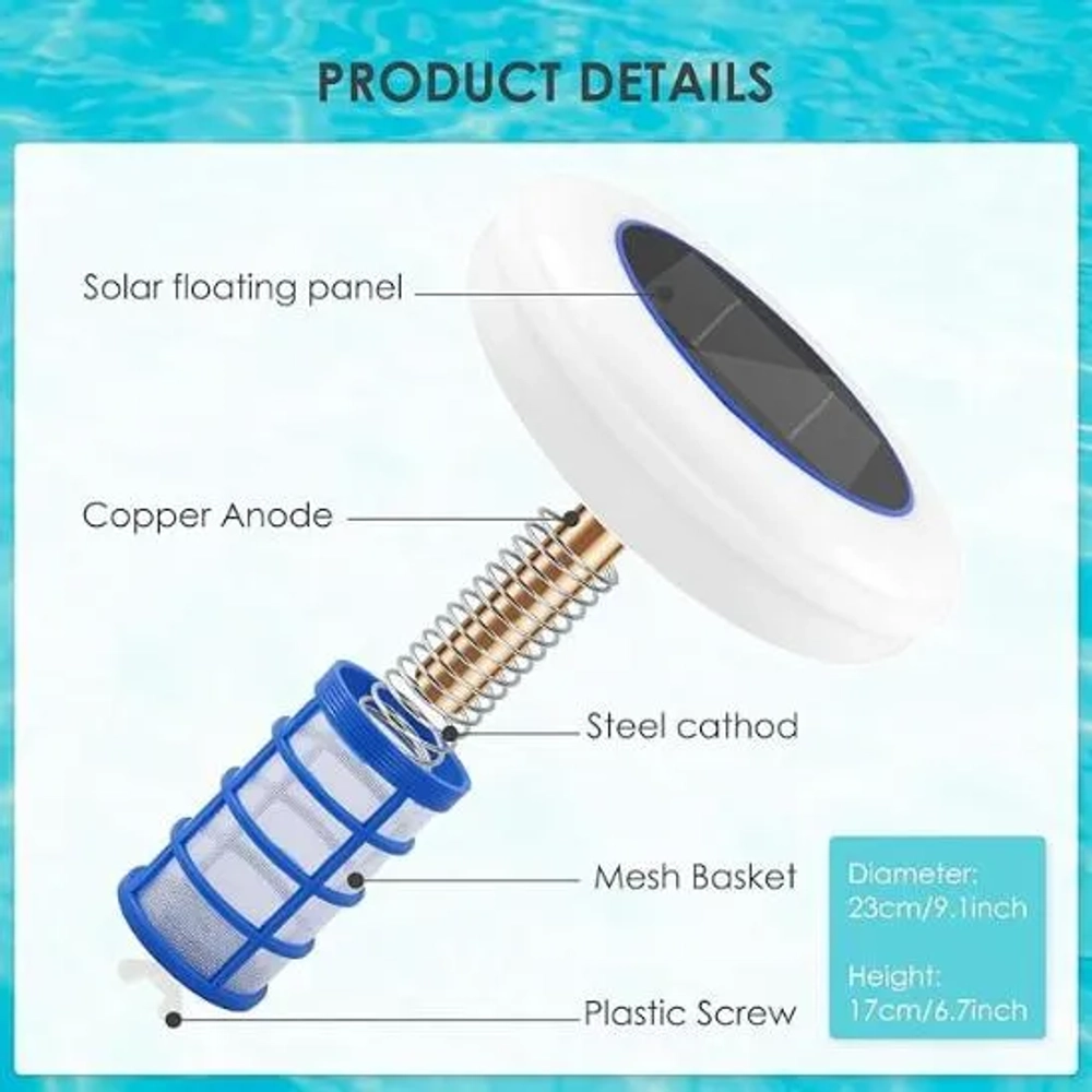 Aisdan 35000 Gallons Solar Pool Ionizer