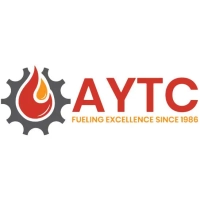 Ali Yaqoob Trading Co official logo featuring a modern blue, grey, and red abstract geometric icon.