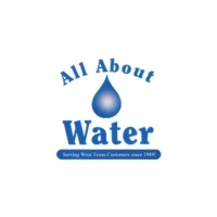 All About Water logo in Lubbock TX offering water softeners, filtration, and repair services.