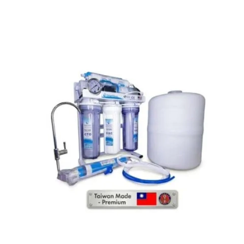 Al Rayan 8-stage under-sink reverse osmosis water purification system with premium components.