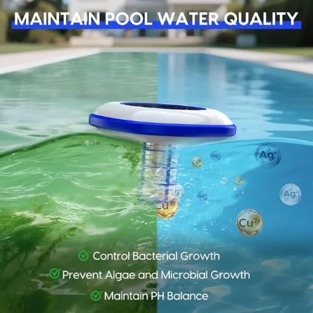 Ant-Link Solar Pool Ionizer Floating Water Cleaner