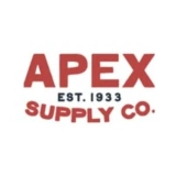 Apex Supply Company profile logo with red lettering and Est 1933 founding text