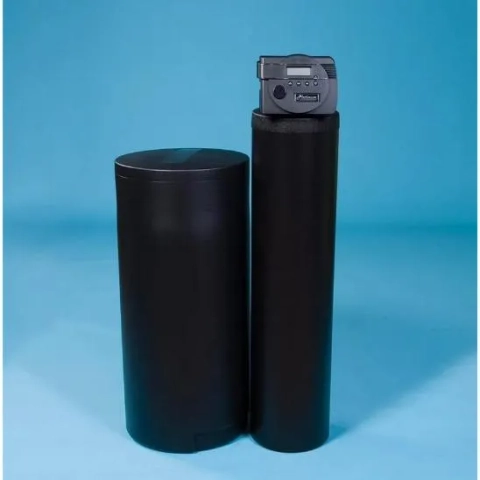 Black Aqua Clean WSD 100 Water Softener, a high-efficiency system for home water treatment.