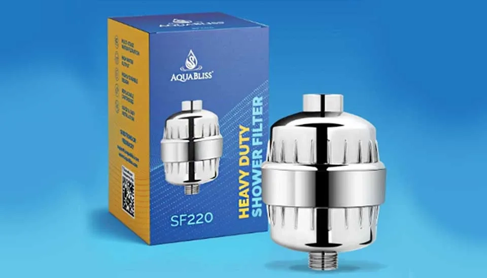 AquaBliss Multi Stage High Output Filtered Shower Head, model number: SF220