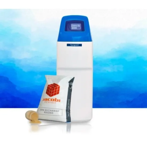 Aquaguard Cabin Water softener automatic system with digital valve and Jacobi Resinex bag