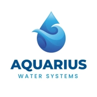 Official logo for Aquarius Water Systems promoting clean water solutions and residential softeners.