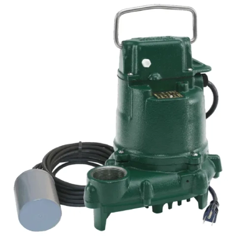Zoeller 3/10 HP Model BN53 effluent pump with nonautomatic operation and variable float switch. 