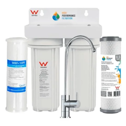 Bacteria-Rain-Tank Twin Undersink Filter by Puregold Water Filters removes contaminants