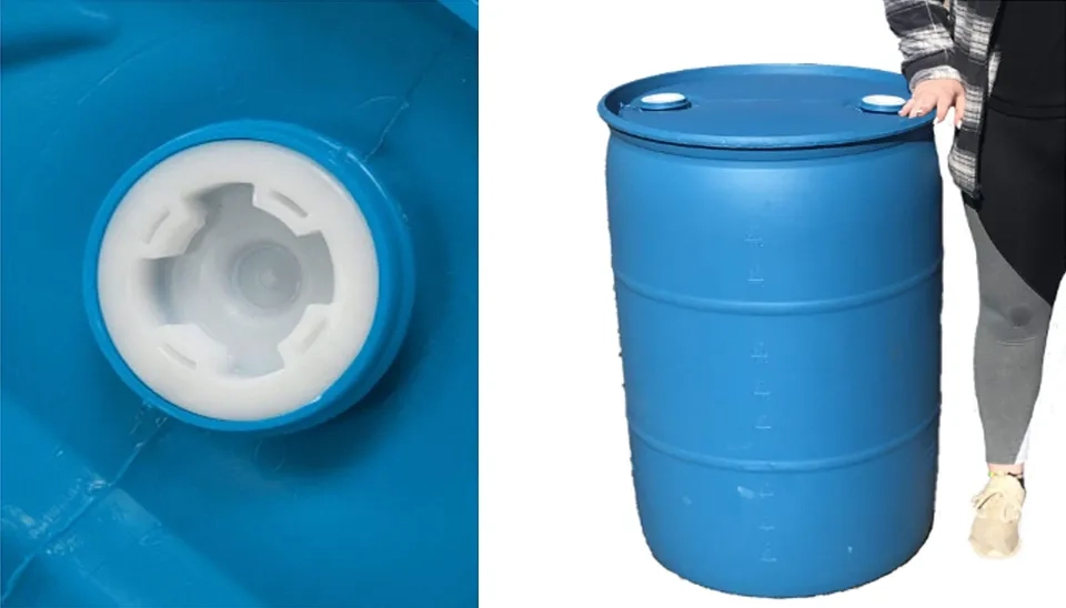 BayTec Containers 55 gallons blue rainwater barrel