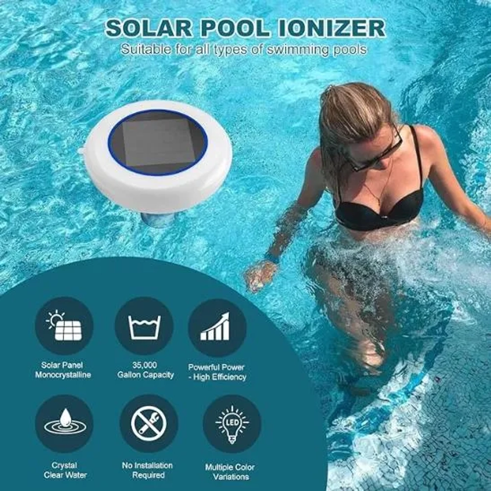Bsteciar 35000 Gallan Solar Pool Ionizer for Above Ground Pool