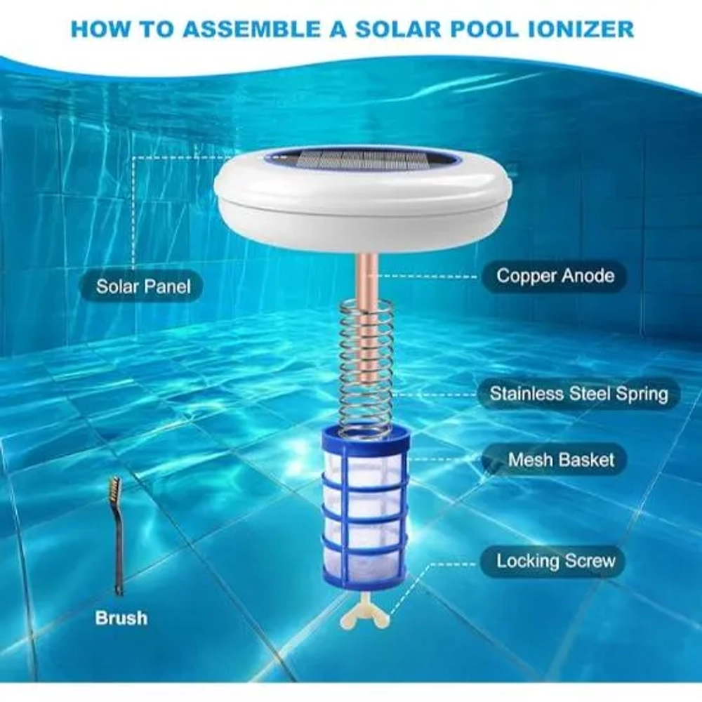 Bsteciar 35000 Gallan Solar Pool Ionizer for Above Ground Pool