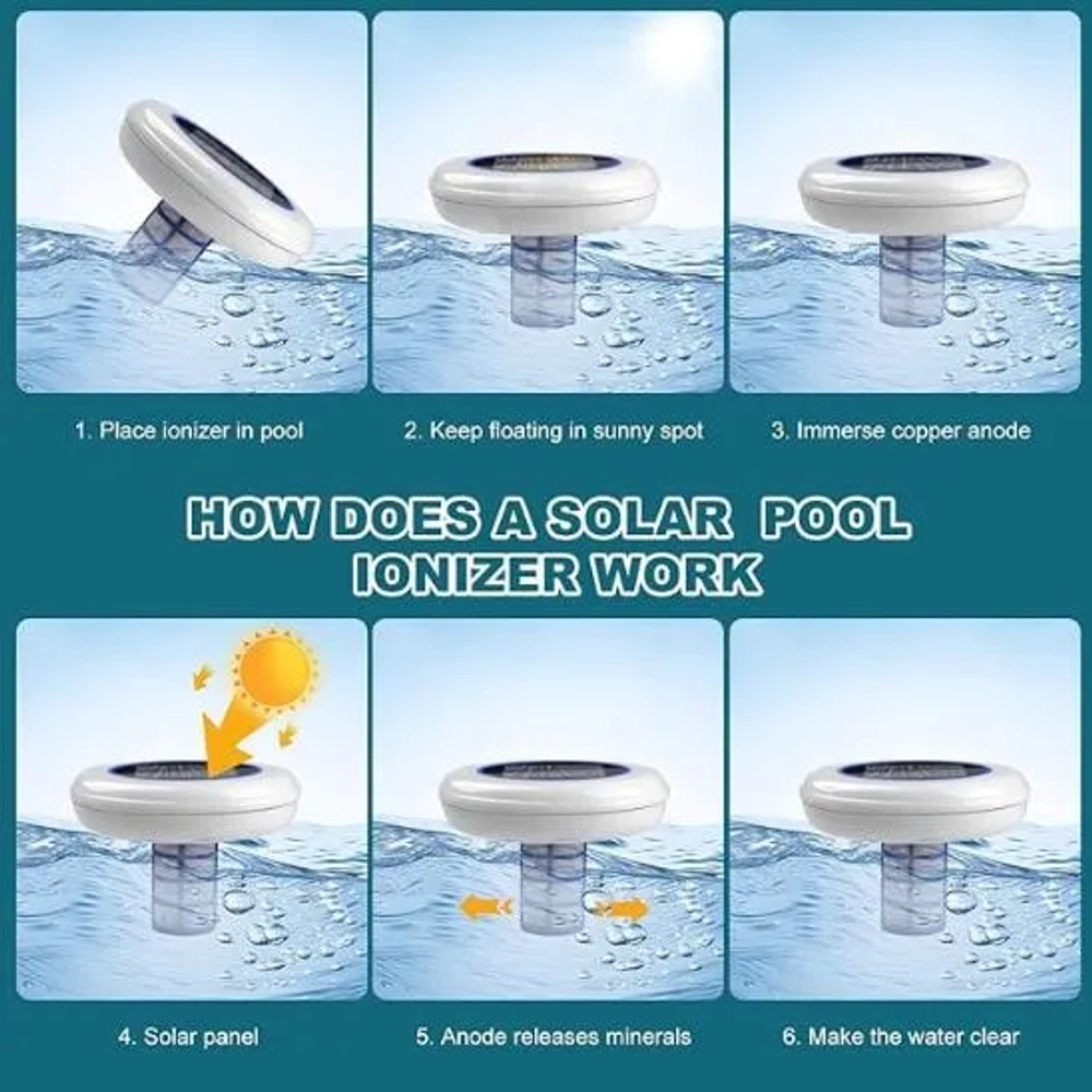 Bsteciar 35000 Gallan Solar Pool Ionizer for Above Ground Pool