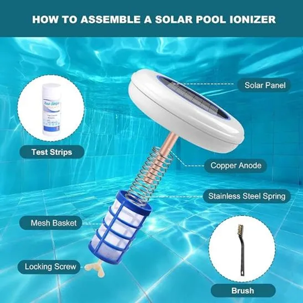 Bsteciar 35000 Gallan Solar Pool Ionizer for Above Ground Pool