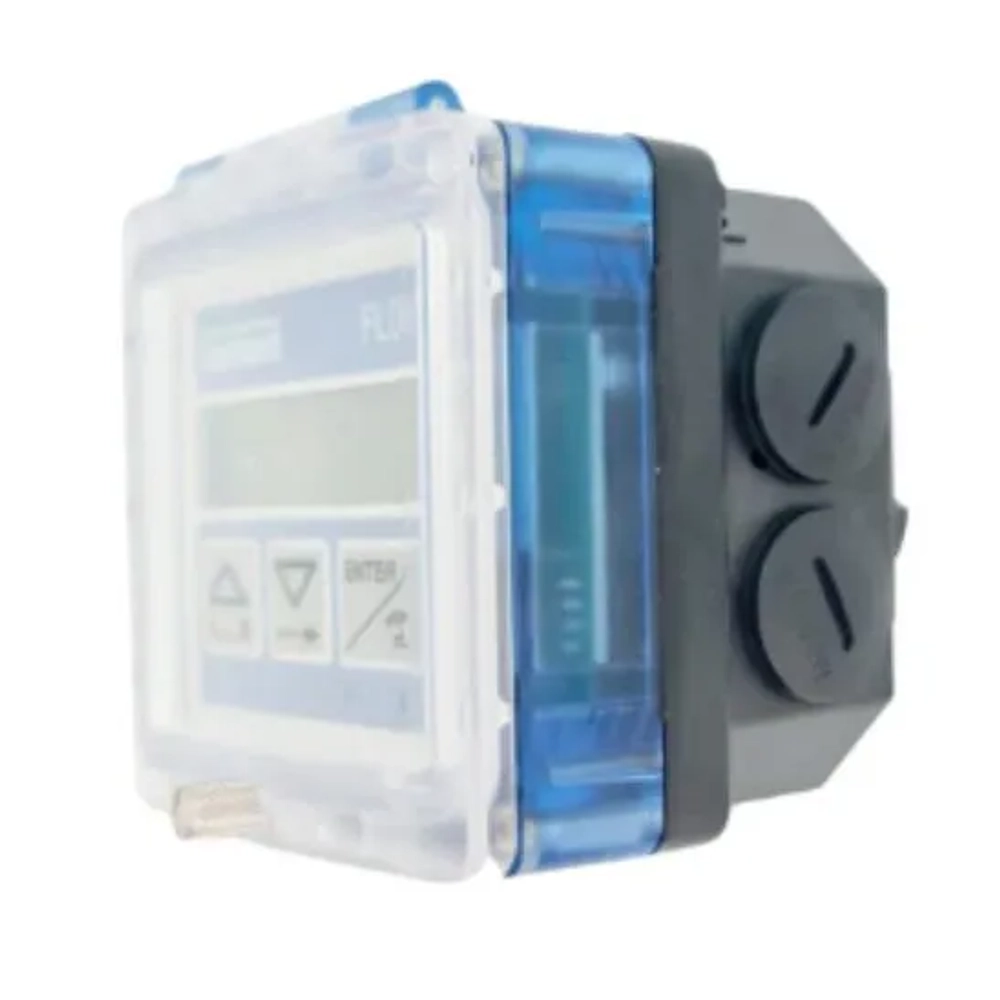 Bürkert 8035 Flowmeter: Flexible flow measurement using an interlocking sensor design with PVDF paddle wheel and Viton seals. (Character Count: 110)