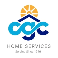 CGC Home Services company logo with a stylized sun and house symbol and the tagline  Serving Since 1946