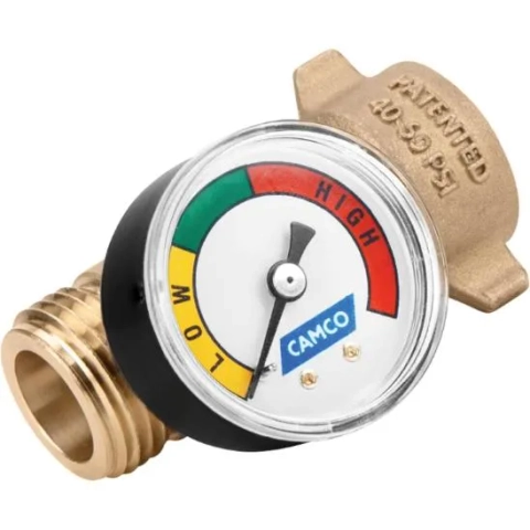 Camco Brass Water Pressure Regulator with Gauge (E/F) LLC