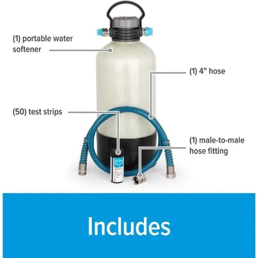 Camco TastePURE Portable Compact 4 GPM Hard Water Softener Kit