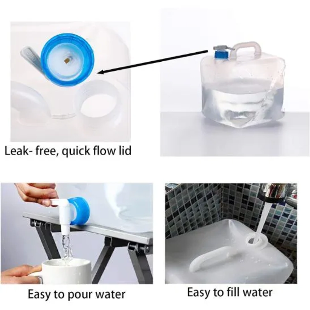 Cedilis Collapsible Water Container (2 Packs-5.3 Gallon)