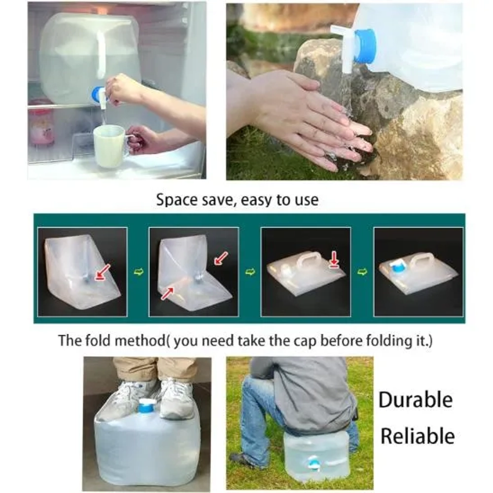 Cedilis Collapsible Water Container (2 Packs-5.3 Gallon)