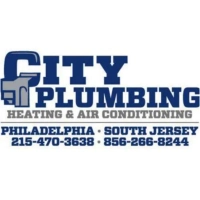 Logo for City Plumbing, a home service company specializing in HVAC, repairs, and installations in the PA/NJ area.