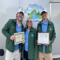 Clear Mountain Stream Water Conditioning team in Camden County showing 2024 and 2025 Best Water awards.