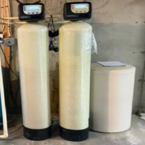 Clear Water Pump and Well Service premium whole-house water softener installation to eliminate hard water