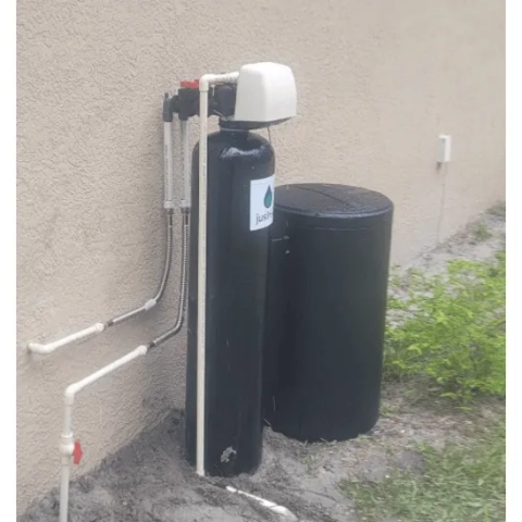 Crystal Clear Drains single-tank water softener with a high-efficiency digital control valve for residential use