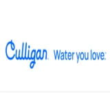 Official Culligan Water logo with blue cursive script and the slogan "Water you love" on a white background