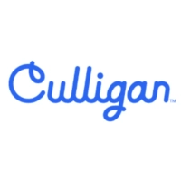 Classic medium-blue fluid script Culligan wordmark with a fine "TM" trademark graphic on a solid white background