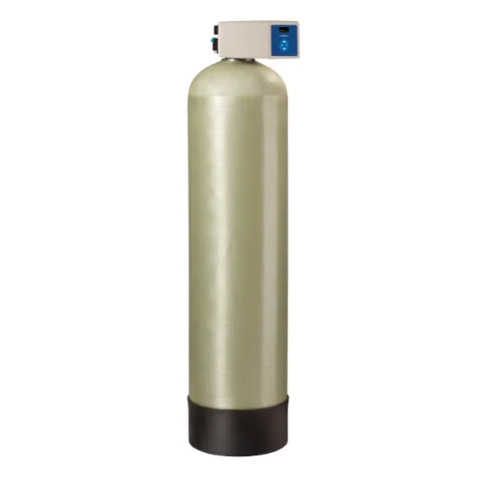 Culligan commercial water treatment system, tall tank design for high-volume water softening.