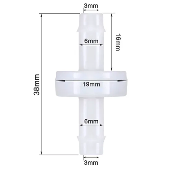 Detailed Dimensions of the Mudder One Way Check Valve.