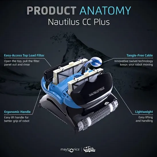 Dolphin 99996403-PC Dolphin Nautilus Plus Robotic Pool Cleaner