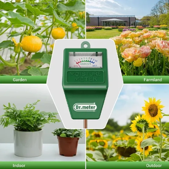 Dr.meter Soil Hygrometer Moisture Sensor for Houseplants Indoor Outdoor