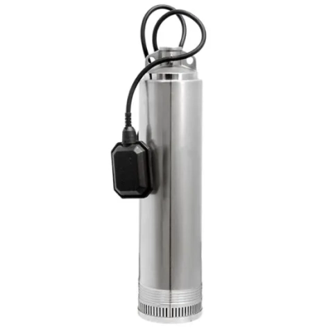 ESPA Acuaria 07S 3M Submersible Pump by ESPA, featuring a sleek stainless steel cylinder body.