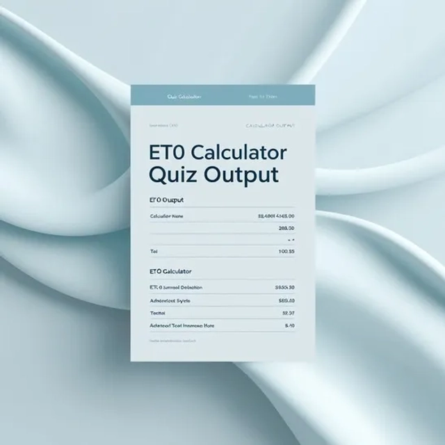 ET0 Calculator Output