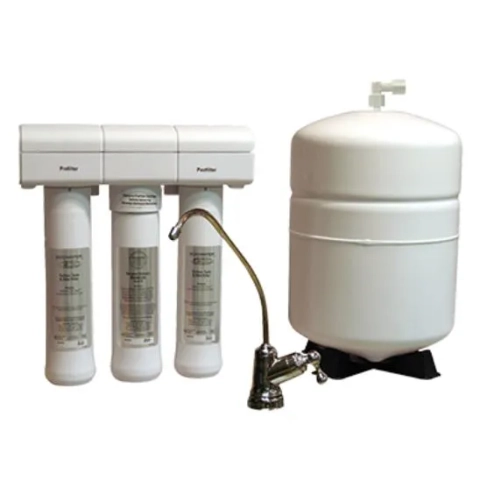 EcoWater ERO 175 reverse osmosis system by Living EcoWater Houston with 3-stage filtration and tank.