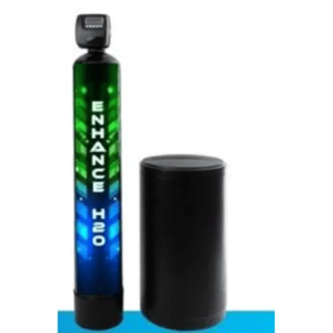 Enhance H2O single-tank residential water softener with a high-efficiency digital control valve