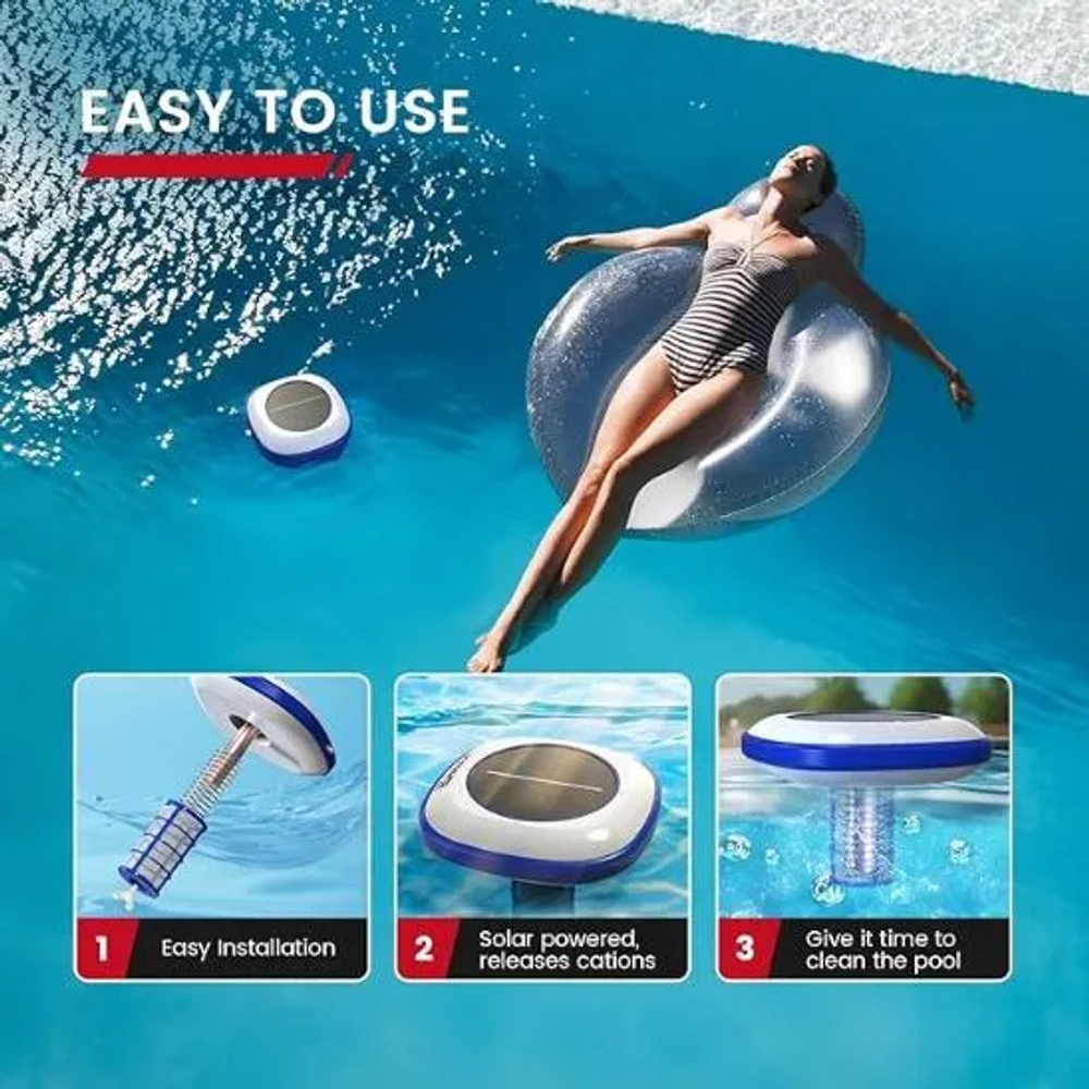 Enhulk Solar Pool Ionizer-Upgraded Copper Floating Cleaner