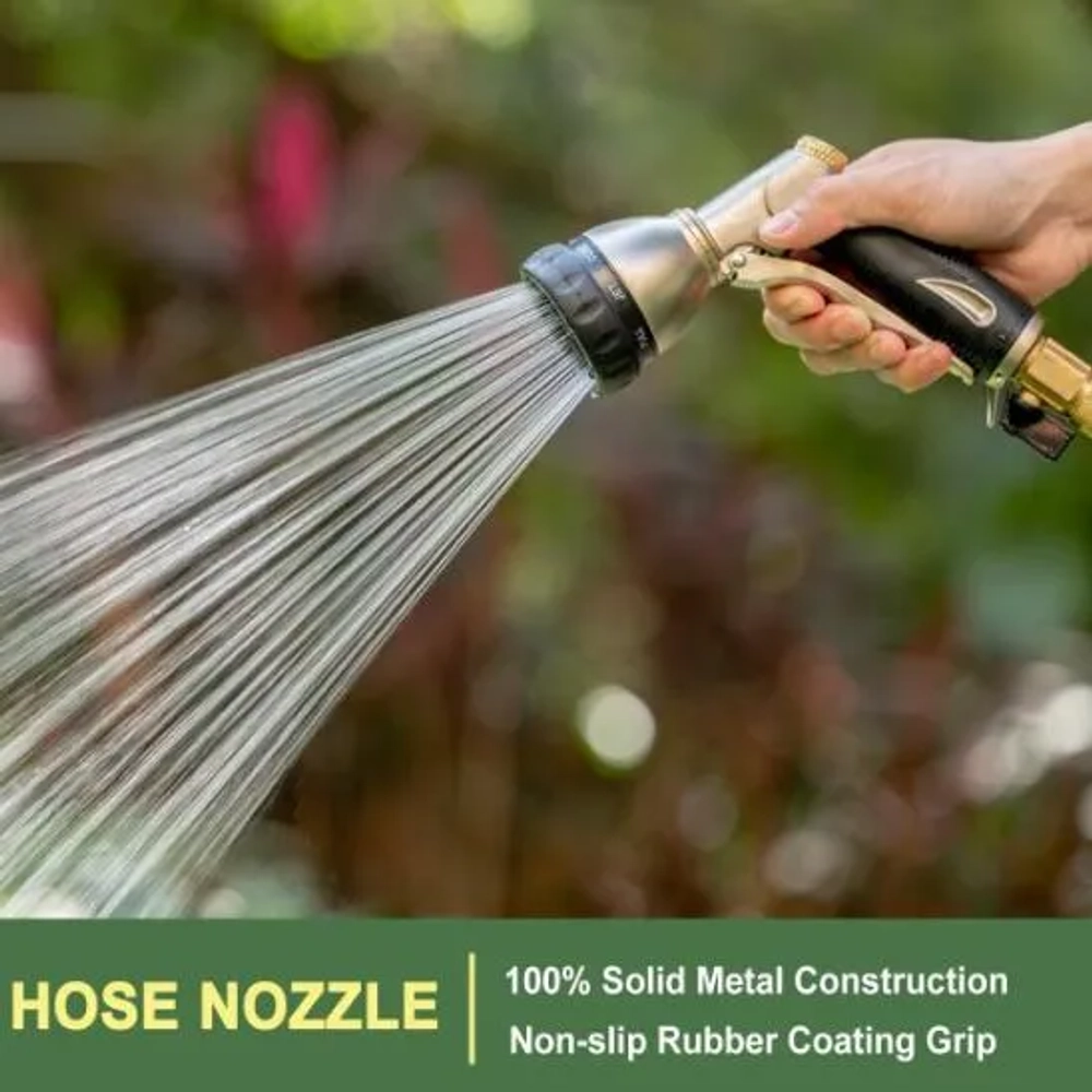FANHAO 8-Spray Patterns Heavy Duty Garden Hose Nozzle