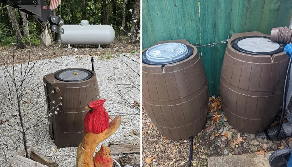 FCMP Outdoor RC4000 50-Gallon Rain Barrel  nice design, lightweight, great size, practical and sturdy  easy to assemble and use